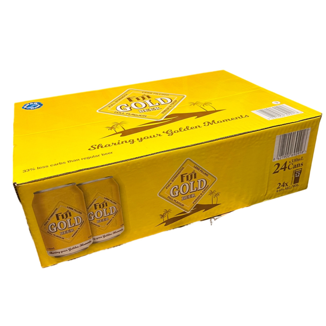 [1 case] Fiji Gold Can / 24 Fiji Gold Cans 1 case